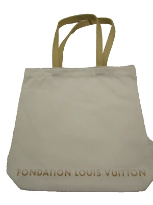 Fondation Louis Vuitton Large Tote Bag White Beige New - Image 1 of 4