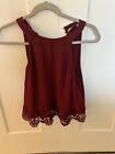 Abercrombie & Fitch Red Baby Doll Lace Tank Top Size M