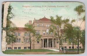 Orrington Lunt Library N.W. University Evanston Illinois Divided Back Postcard - Picture 1 of 2