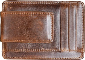 Money Clip RFID Front Pocket Wallet Men Leather Slim Minimalist Wallet - Picture 1 of 12