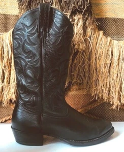 Botas vaqueras de cuero negras Ariat para hombre talla 9 estilo EE 34770  - Imagen 1 de 9