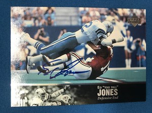 1997 Upper Deck Legends Ed “Too Tall” Jones Certified Autograph #AL-123