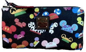 New Disney Dooney & Bourke I Am Ear Hat Black Half Zip Wallet - B - Picture 1 of 6