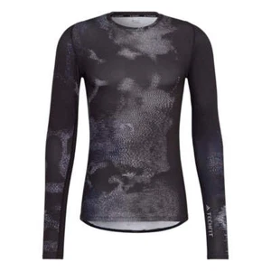 Adidas Men's Techfit Allover Print Long-Sleeve Training Top - Picture 1 of 7