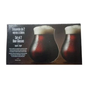 Craft Beer Glasses Tulip Set of 2 European Poland Potbelly Full Bodied Ale Brew - Picture 1 of 15