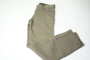 Giorgio Armani Black Label Brown Relaxed Cotton Blend Pants 33 NEW - Picture 1 of 8