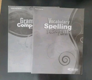 Abeka Grammar And Spelling Quiz Test Keys VSP III 5th Edition, Not Current Ed - Picture 1 of 3