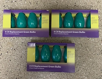 “NEW” 3 Packs = 12 Bulbs - Light Keeper Pro C9 Replacement Bulbs Ceramic Green - Image 1 of 2