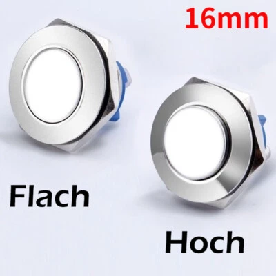 MARKENLOS Pulsante Pulsante Interruttore Pulsante 16mm Campanello 12V 3A Acciaio Inox Impermeabile