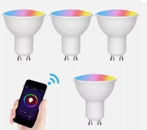 4x GU10 WiFi LED Smart Bulbs Light Lamp Dimmable Voice App Alexa Google Control - Picture 1 of 3