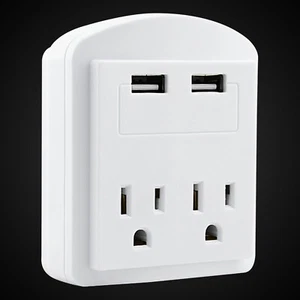 5 Core European Travel Plug Adapter, International Power Plug Surge Protector - Picture 1 of 11