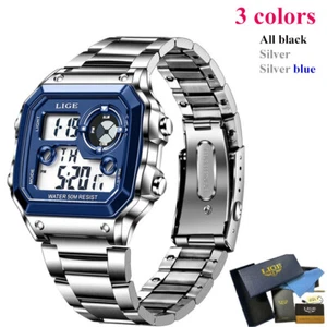 NEW Men Digital Watch Shock Military Sport Watches Fashion Waterproof Wristwatch - Picture 1 of 13