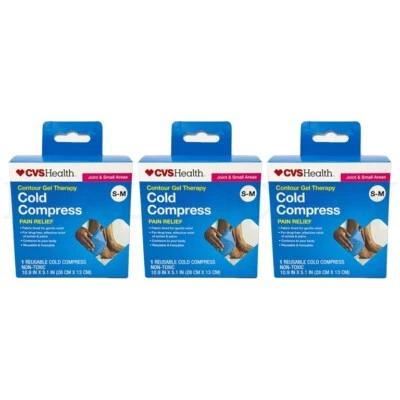 CVS Health Gel Terapia Paquete Frío Compresa Fría Paquete S-M Lote de 3 Foto 1 de 4