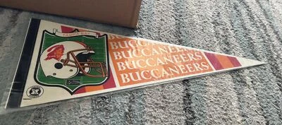 Banderín Buccaneers Vintage Años 80 Raro Banderín 30 X 12 Logo Antiguo Foto 1 de 4