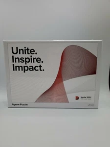 Unite Inspire Impact Ignite 2021 jigsaw puzzle 1000 pcs red white grey geometric - Picture 1 of 12