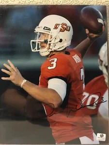 Brandon Weeden Signed Oklahoma State Cowboys 8x10 Photo GAI - Picture 1 of 5