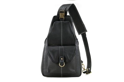 Bolso de Cuero Mochila Cruz Negra 14 In Mujer Unisex Hecho a Mano Mundo Foto 1 de 4