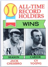 1979 Topps All-Time Record Holders Wins Jack Chesbro and Cy Young #416