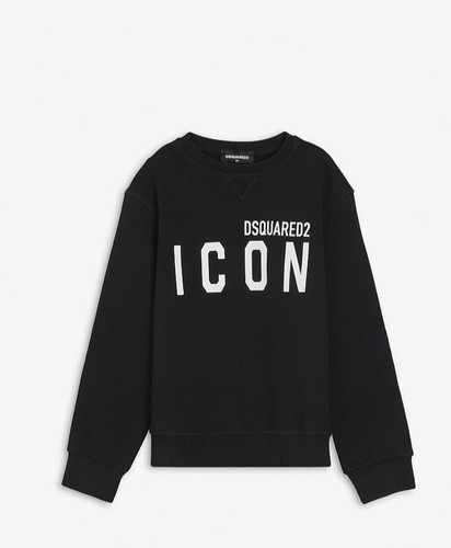 Felpa ICON nera Dsquared2 anno 8 nuova con etichette