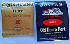 Cockburn&#39;s - Old Tawny Port - Ed Young Old Douro Port - 2 x Bottle Labels 1960&#39;s