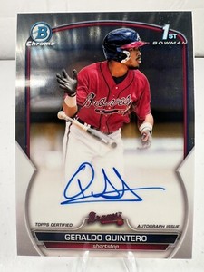 2023 Bowman Chrome Geraldo Quintero Auto RC Atlanta Braves #CPA-GQ