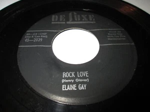 ELAINE GAY ROCK LOVE 45 7" VG+ US DELUXE VINYL HEAR 1954 ROCKABILLY - Picture 1 of 2