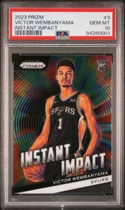 2023 Panini Prizm Basketball #3 Victor Wembanyama Instant Impact PSA 10 rookie - Picture 1 of 2