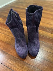 Purple Circus by Sam Edelman Glittery Heeled Fabric Booties - Picture 1 of 4