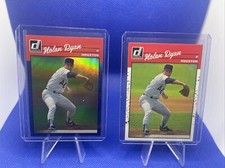 2023 Donruss Baseball Retro Variation Base Holo Blue Nolan Ryan+Base variationx3