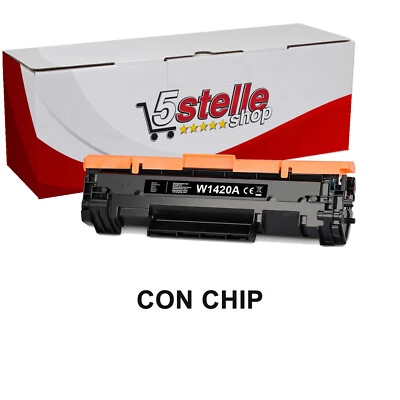 TONER PER HP LASERJET M110w MFP M140w CARTUCCIA W1420A 142A CON CHIP - Immagine 1 di 3