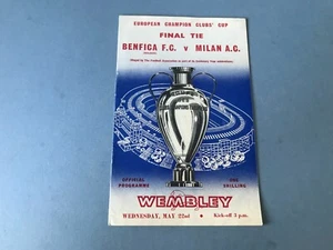 Programa final de la Copa de Europa de la UEFA 1963 - Benfica v A.C. Milán - Imagen 1 de 5