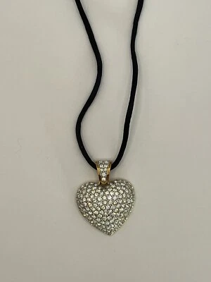 Colgante Corazón Estrás Tono Oro Swarovski - ¡Elegancia y Brillo Combinados! Foto 1 de 4