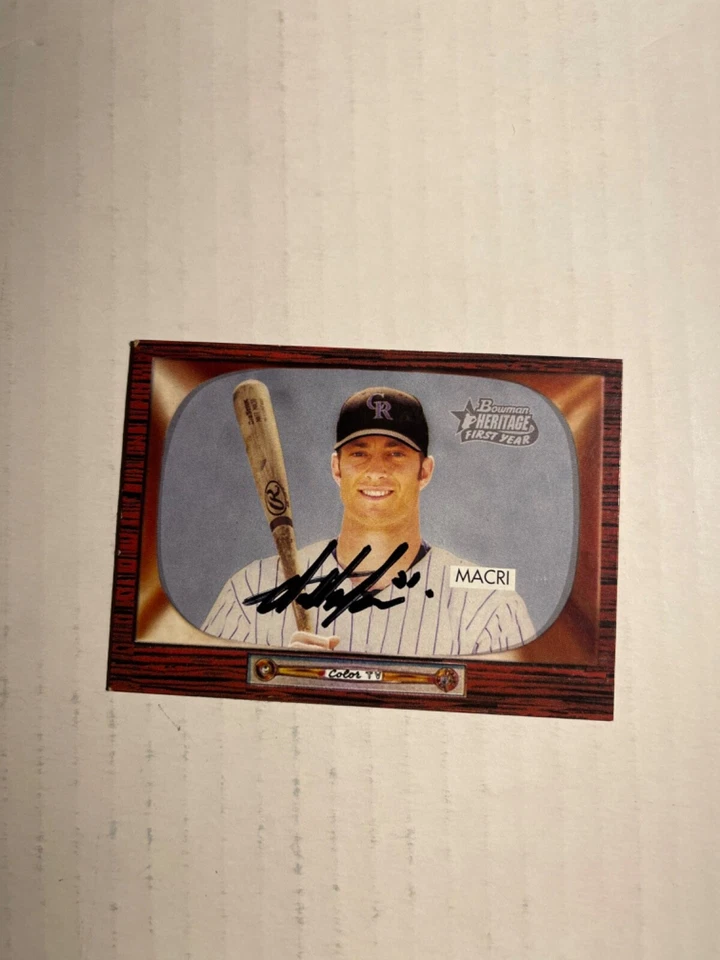 Colorado Rockies MATT MACRI Signed Card - Image 1 of 1