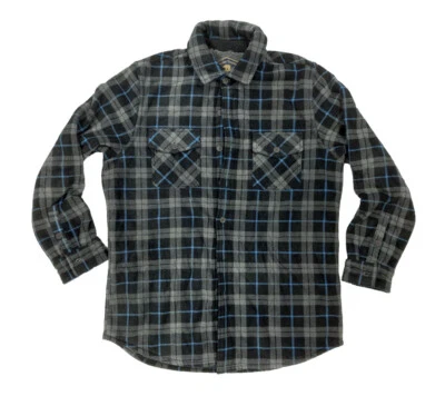 Freedom Foundry Men’s Super Plush Flannel Shirt Black/Gray/Blue - Image 1 of 2