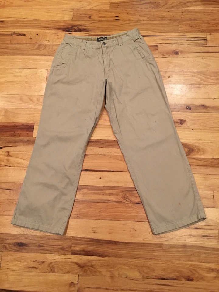 Pantalones Mountain Khakis MK para hombre Lake Lodge sarga caqui ETIQUETA 34 talla 32 x 31 Foto 1 de 4