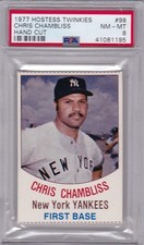 1977 Hostess TWINKIES #98 CHRIS CHAMBLISS PSA 8 NM/MT New York YANKEES rare 1/1 
