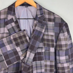 Blazer Abrigo Deportivo Jos A Bank 1905 Para Hombre 44 R Ajuste A Medida Madras Cuadros Retazos - Imagen 1 de 7