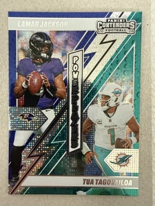 2024 Panini Contenders Power Players Sparkle LAMAR JACKSON/TUA TAGOVAILOA #2 - Picture 1 of 2
