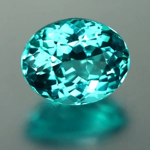 1.30 ct Pretty Oval(7.22 x 5.81 mm)Brazil Paraiba Blue Apatite Natural Gemstone - Picture 1 of 3