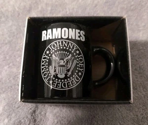 Ramones Emblem Black Mini Espresso Coffee Mug Collector Punk Music 3" NEW NIB - Picture 1 of 5