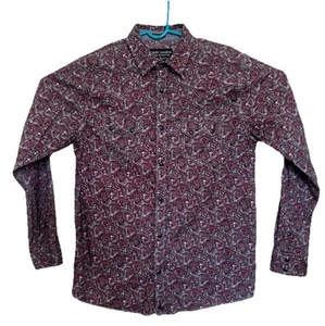 Camisa a Presión Cody James Para Hombres M, Mediana Perla Occidental Estampado Paisley Manga Larga - Imagen 1 de 7