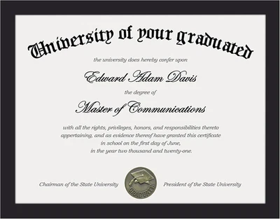 Marco de certificado upsimples con plexiglás transparente, 8,5 por 11 foto diploma documento Foto 1 de 4