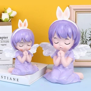 Sparschwein betender Engel Mädchen Form Kleinkind Sparschwein tragbar Spardose - Bild 1 von 12