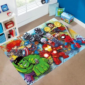 Superheros Rug,Spider Man Rug,Hulk Rug,Ironman Rug,Captain America Rug,Kids Rugs - Picture 1 of 11