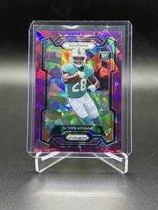 2023 Panini Prizm De’Von Achane Purple Ice Prizm Rookie RC #106/225 Dolphins - Picture 1 of 2