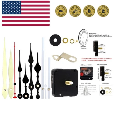 12888 Quartz DIY Wall Clock Movement Mechanism Repair Parts Replacement Kit S... - Image 1 of 4