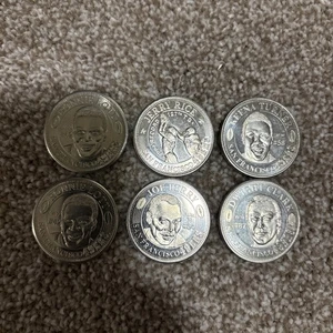 Lote de 6 monedas coleccionables San Francisco 49ers entonces y ahora 1994-95 - Imagen 1 de 2