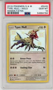 2019 POKEMON S & M TYPE: NULL - HOLO HIDDEN FATES - PSA 10 - #SV45 GENUINE - Picture 1 of 2