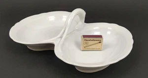Antica porcellana Krister KPM Slesia ciotola offerta collo di cigno cabaret bianco - Foto 1 di 12