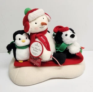Hallmark Jingle Pals Animado Cantando Muñeco de Nieve Pingüino Perro "Paseo en Trineo" 2007 - Imagen 1 de 9